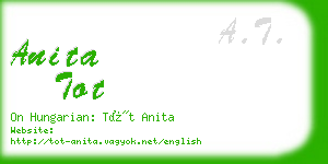 anita tot business card